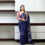Handcrafted Cotton Batik Saree L0010 - Blue Saree (Limited)