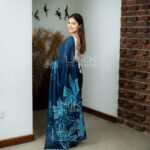 Handcrafted Cotton Batik Saree L0012 - Blue Saree (Limited) - Image 3