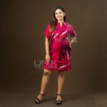 Ruby Feather Tunic Dress - D0826 - Image 2
