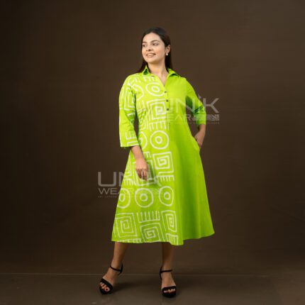 Citrus Geo Block Dress - D1026