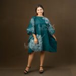 Emerald Teal Botanical Kaftan - D1126