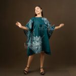Emerald Teal Botanical Kaftan - D1126 - Image 2