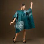 Emerald Teal Botanical Kaftan - D1126 - Image 3