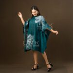 Emerald Teal Botanical Kaftan - D1126 - Image 4