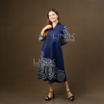 Navy Spiral Batik Frock - D2026 - Image 3