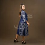 Navy Spiral Batik Frock - D2026 - Image 4